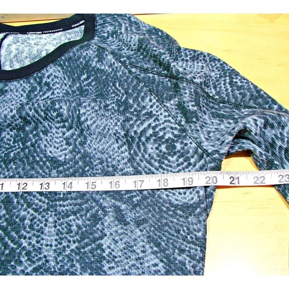 Calvin Klein Performance Quick Dry Snake Skin Waffle Knit T Shirt Pullover Sz L - Picture 6 of 10